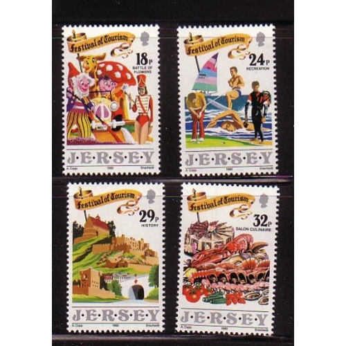 Jersey Sc 536-539 1990 Tourism stamp set mint NH