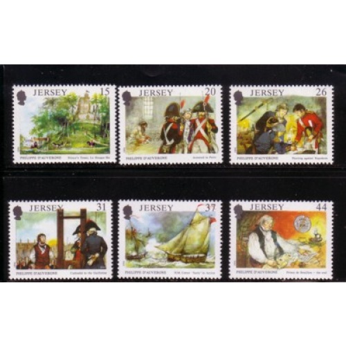 Jersey Sc 553-8 1991 Philippe d'Auvergne stamp set mint NH