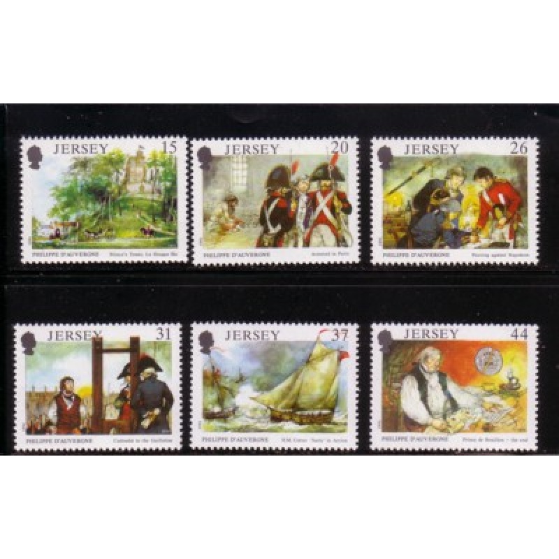 Jersey Sc 553-8 1991 Philippe d&#039;Auvergne stamp set mint NH