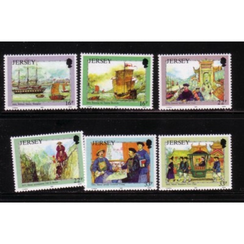 Jersey Sc  587-592 1992 Travels of Mesny stamp set mint NH