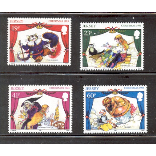 Jersey Sc 732-735 1995 Christmas stamp set mint NH