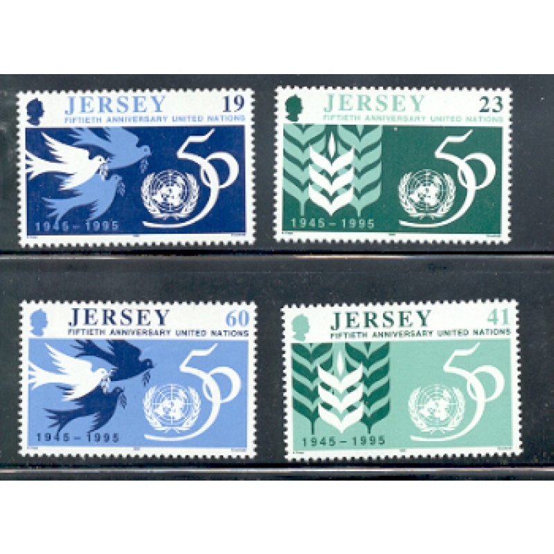 Jersey Sc 736-739 1995 50th Anniversaary UN stamp set mint NH