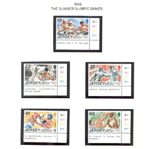 Jersey Sc 755-759 1996  Olympics  stamp set mint NH
