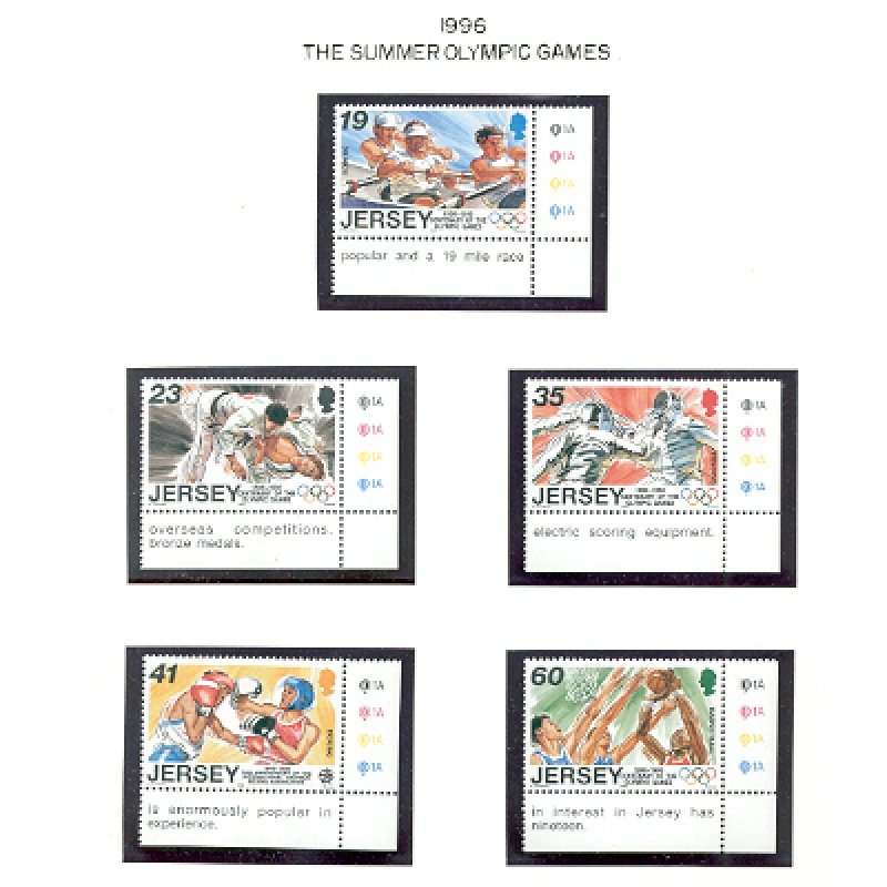 Jersey Sc 755-759 1996  Olympics  stamp set mint NH