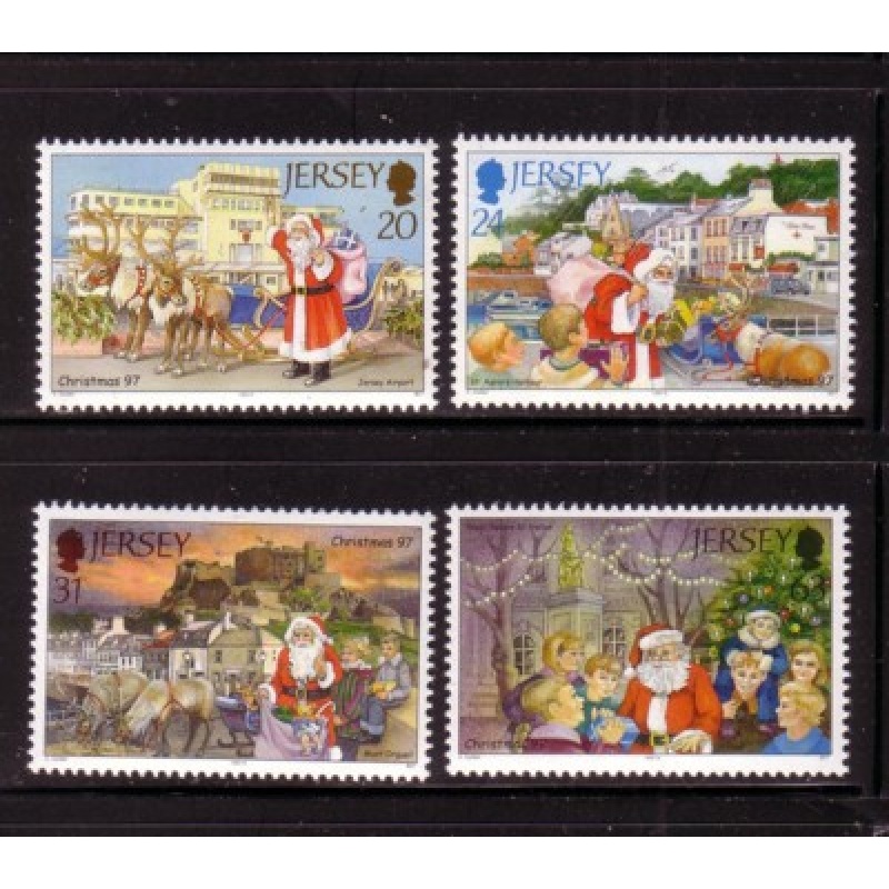 Jersey Sc 818-821 1997 Christmas stamp set mint NH