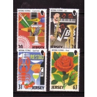 Jersey Sc 840-843 1998 Europa, National Festivals,  stamp set mint NH