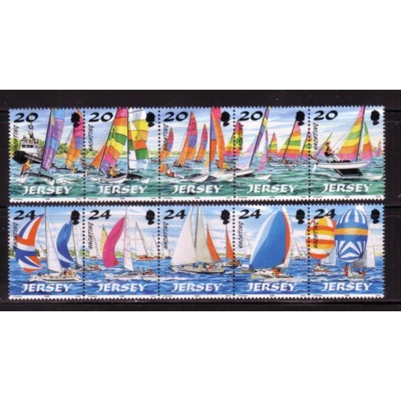 Jersey Sc 844-853 1998 Yachting stamp set mint NH