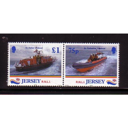 Jersey Sc 888-889 1999 Royal National Lifeboat stamp set mint NH