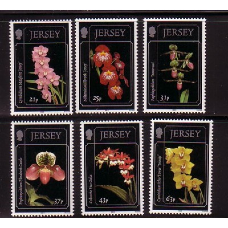 Jersey Sc 890-895 1999 Orchids stamp set mint NH
