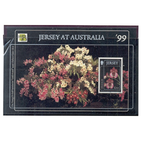 Jersey Sc 896 1999 Orchids stamp souvenir sheet mint NH