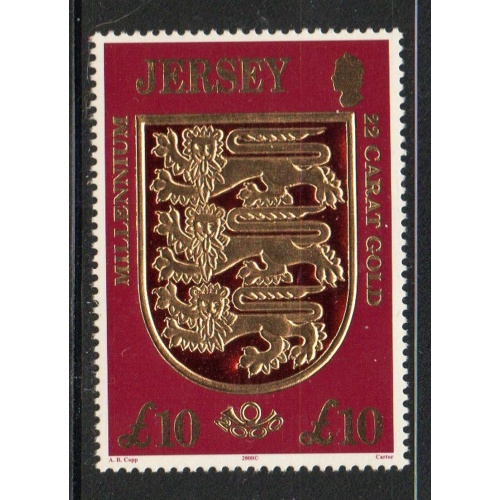 Jersey Sc 933 2000 £ 10 Coat of Arms stamp mint NH