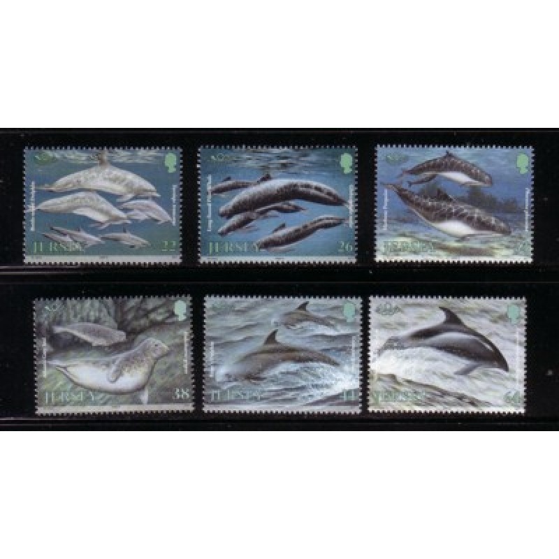 Jersey Sc 951-956 2000 marine Mammals stamp set mint NH