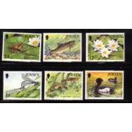 Jersey Sc 989-994  2001 Pond Life stamp set mint NH