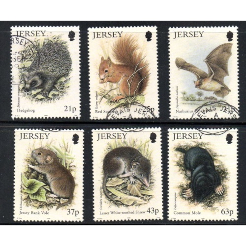 Jersey Sc 917-922 1999  Small Mammals stamp set used