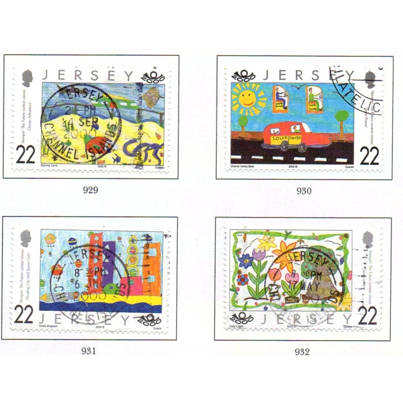 Jersey Sc 937-940 2000 Stampin the Future  stamp set used