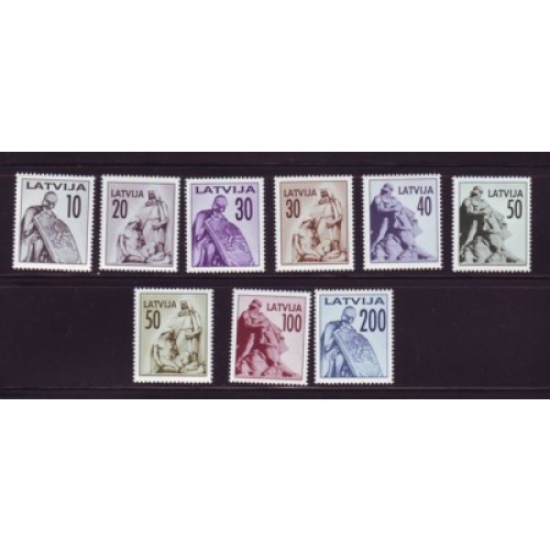 Latvia Sc 318-26 1992 Monuments stamp set mint NH