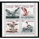 Latvia Sc 335a 1992 Birds of the Baltic stamp booklet pane mint NH
