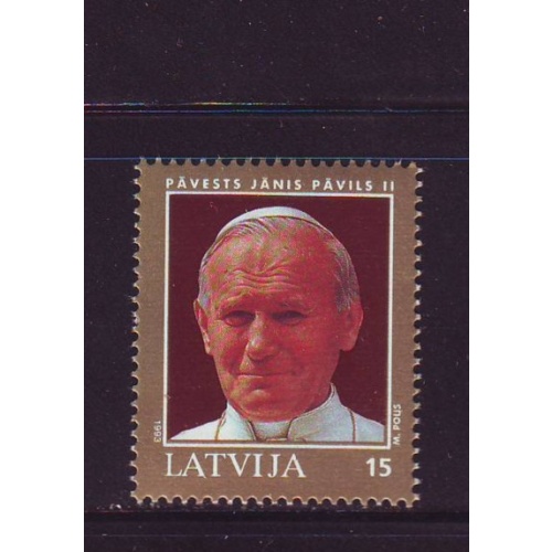 Latvia Sc 352 1993 Papal Visit stamp mint NH