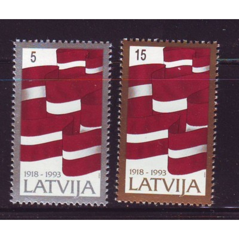 Latvia Sc 353-4 1993 75th Anniversary Independence  stamp set mint NH