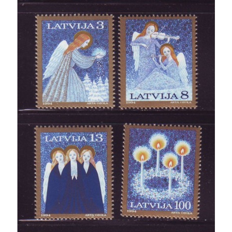 Latvia Sc 385-88 1994 Christmas stamp set mint NH
