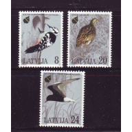 Latvia Sc 396-398 1995 Birdsstamp set mint NH