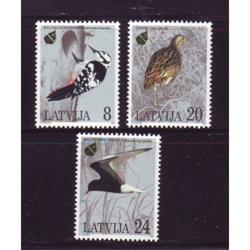 Latvia Sc 396-398 1995 Birdsstamp set mint NH