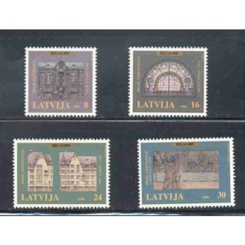 Latvia Sc 429-32 1996 800th Anniversary Riga stamp set mint NH