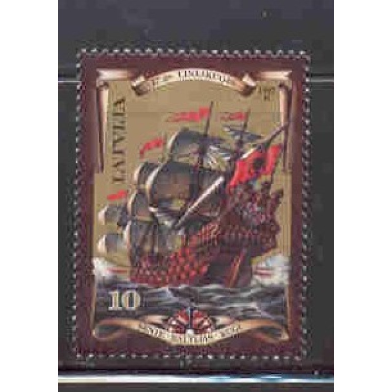 Latvia Sc 443-444 1997 Ships stamp set & sheet mint NH