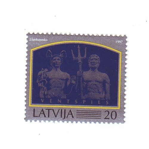 Latvia Sc 445 1997 Port of Ventspils stamp mint NH