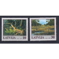 Latvia Sc 452-53 1997 Nature Preserves stamp set mint NH