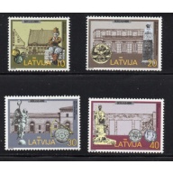 Latvia Sc 468-471 1998 800th Anniversary Riga stamp set mint NH