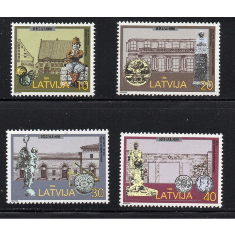 Latvia Sc 468-471 1998 800th Anniversary Riga stamp set mint NH