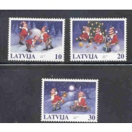 Latvia Sc 479-481 1998 Christmas stamp set mint NH
