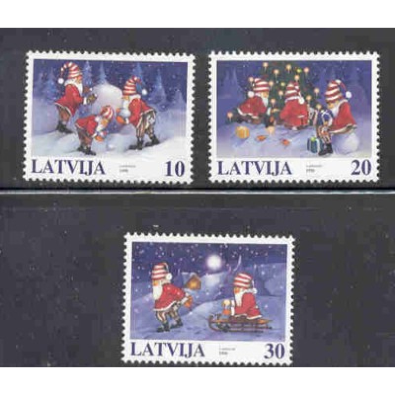 Latvia Sc 479-481 1998 Christmas stamp set mint NH