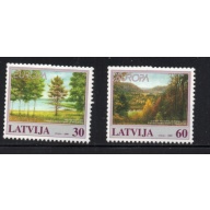 Latvia Sc 484-485 1999 Europa Nature Parks stamp set mint NH