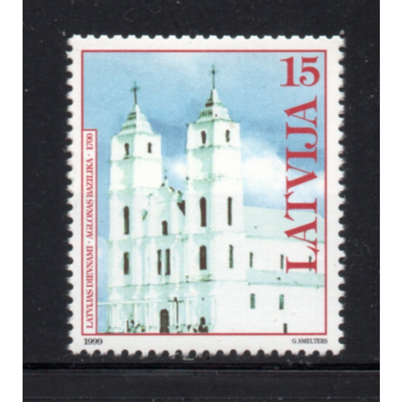 Latvia Sc 492 1999 Aglona Basilica stamp mint NH