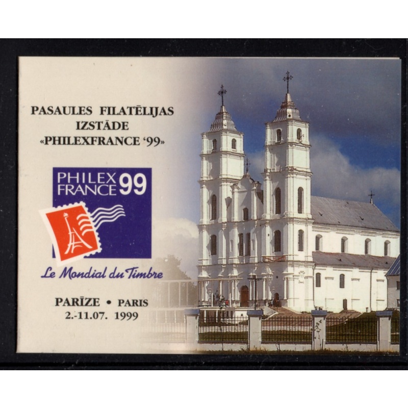 Latvia Sc 492a 1999 stamp Booklet for PHILEXFRANCE 99 mint NH