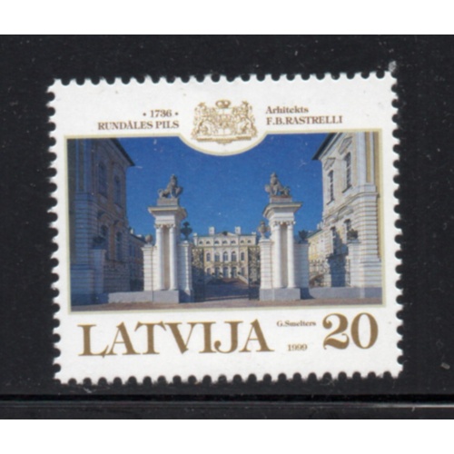 Latvia Sc 495 1999 Rundale Palace stamp mint NH