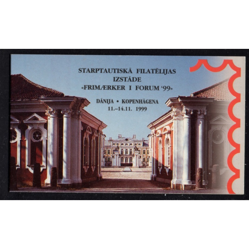 Latvia Sc 495a 1999 stamp Booklet for Copenhagen stamp show mint NH