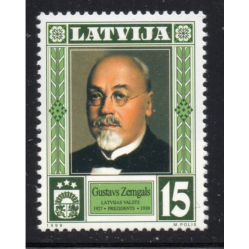 Latvia Sc 497 1999 President Zemgals stamp mint NH