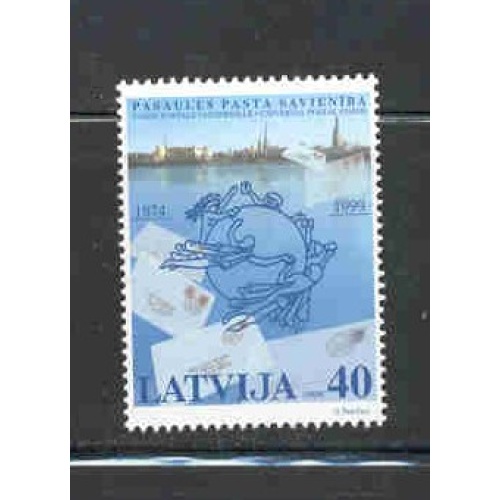 Latvia Sc 498 1999 UPU 125th Anniversary stamp mint NH