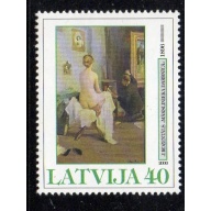 Latvia Sc 502 2000 Rozentals Painting stamp mint NH