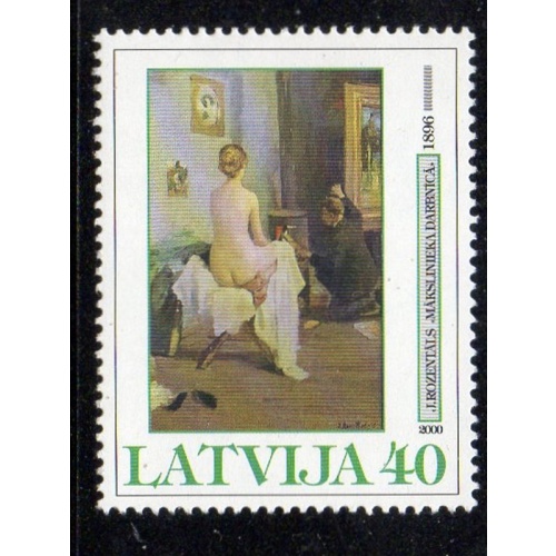 Latvia Sc 502 2000 Rozentals Painting stamp mint NH