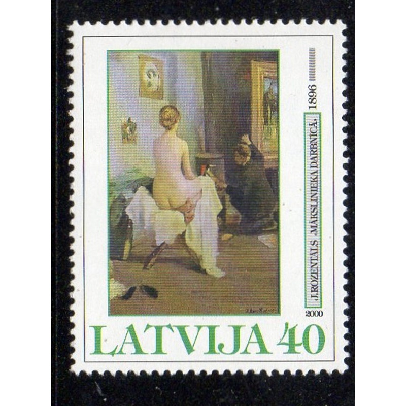 Latvia Sc 502 2000 Rozentals Painting stamp mint NH