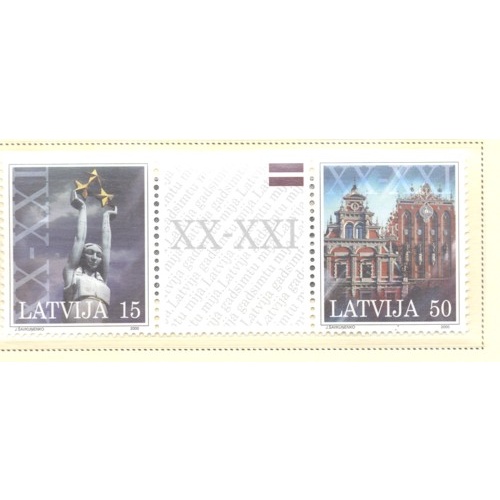 Latvia Sc 514 2000 Millennium stamp set mint NH