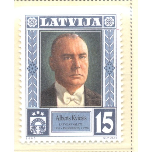 Latvia Sc 515 2000 President Kvesis stamp mint NH