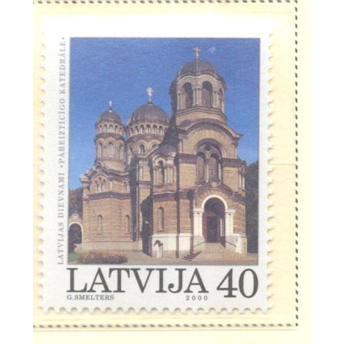 Latvia Sc 516 2000 Orthodox Cathedral stamp mint NH