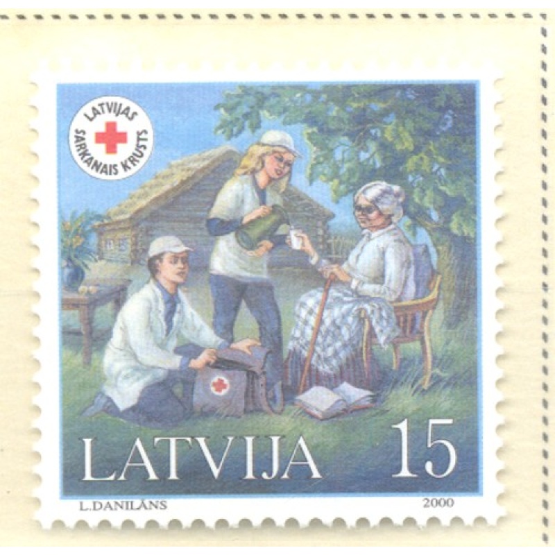 Latvia Sc 517 2000 Red Cross stamp mint NH