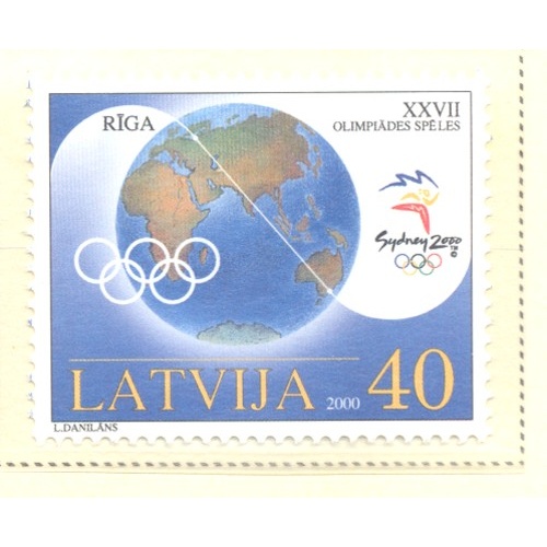 Latvia Sc 518 2000 Vihrovs Olympic Winner stamp mint NH
