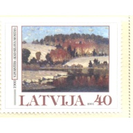 Latvia Sc 523 2001 Purvitis Painting stamp mint NH